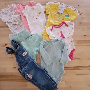 Baby Girl Clothing Lot Size NB to 3M, Carters, Oshkosh, BabyGear NWT & Pre-Loved